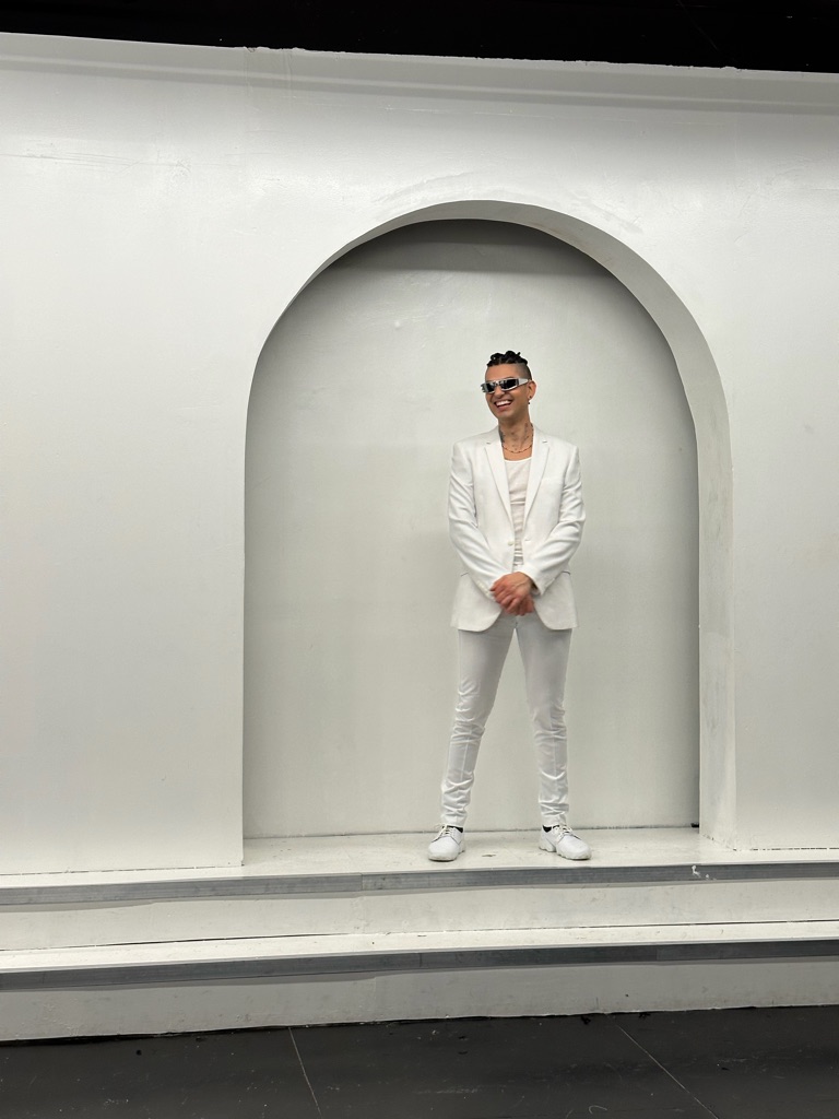 Men's White Slim-Fit Blazer And Trouser Set